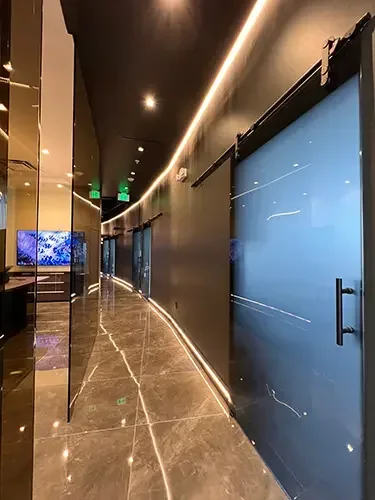Interior gallery area at New Image Works in Aventura.