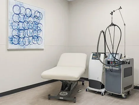 Treatment room at Milan Laser Hair Removal in Doral