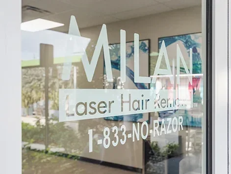 Front door of Milan Laser Hair Removal in Doral