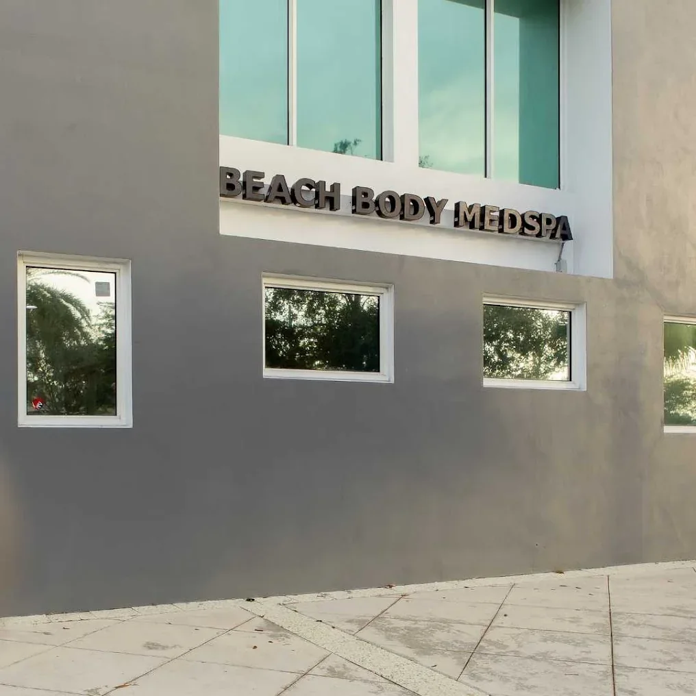 Beach Body Medspa exterior wall signage.